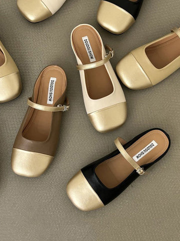 Square-Toe Slippers&Mules