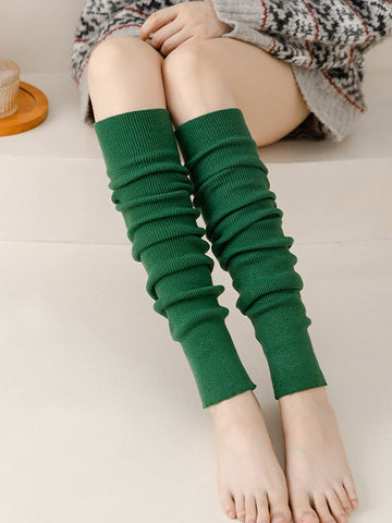 Casual Keep Warm Solid Color Leg Warmers Accessories