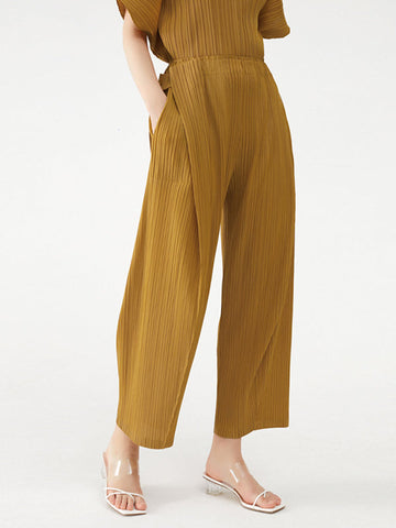 Urban Loose Pleated Wide Leg Elasticity Harem Pants