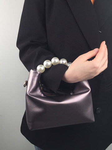 Chains Zipper Pearl Handle The Dumpling Bags