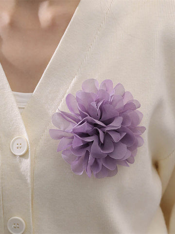 Flower Shape Gauze Brooch Accessories