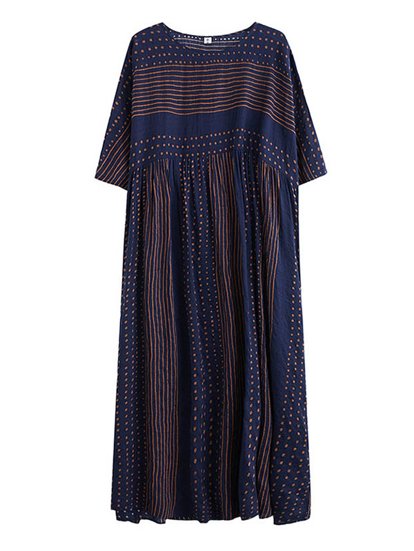 Original Stripe Round-Neck Dress