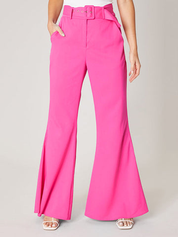 High Waisted Loose Solid Color Pants Trousers