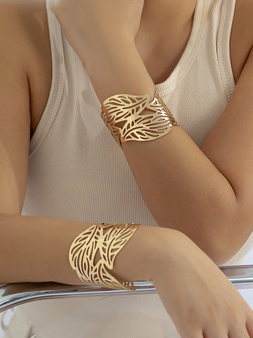 Geometric Hollow Leaves Shape Bracelet Accessories