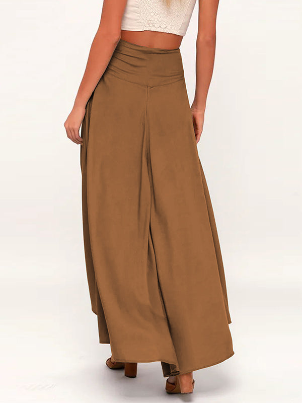 Casual Irregularity Solid Color Skirts Bottoms