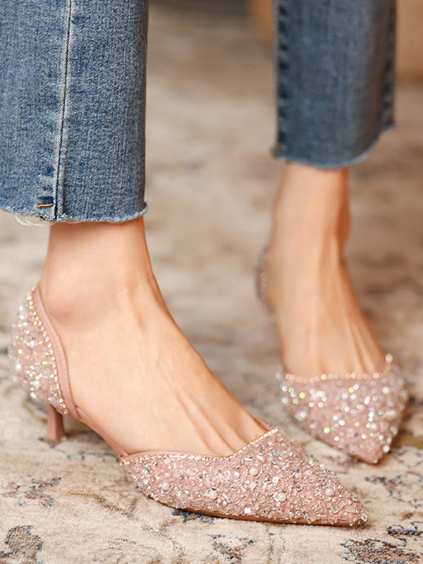 Rhinestone Shiny Pumps