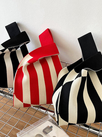 Striped Woven Handbag Bags Accessories