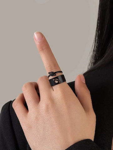 Punk Planet Shape Rings Accessories