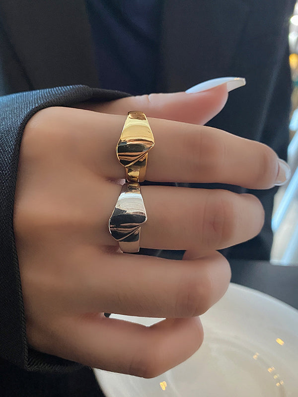 Geometric Irregularity Rings Accessories