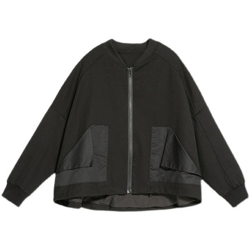 Loose A-Line Cape with Ruffled Hem Short Jacket