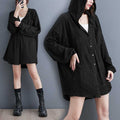 Vintage Coat | Black Coat | Loose Coat