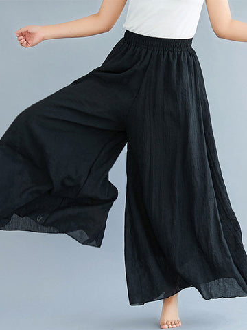 8 Colors Linen Super Loose Wide-Leg Casual Pants