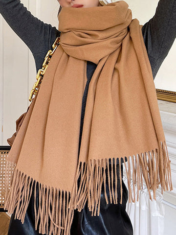 Keep Warm Tasseled Shawl&Scarf