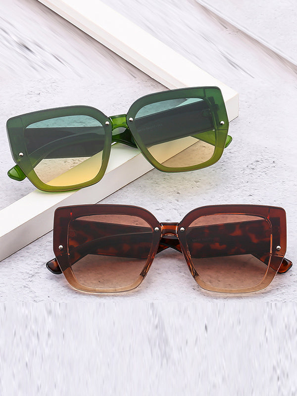 Geometric Sun-Protection Sunglasses Accessories