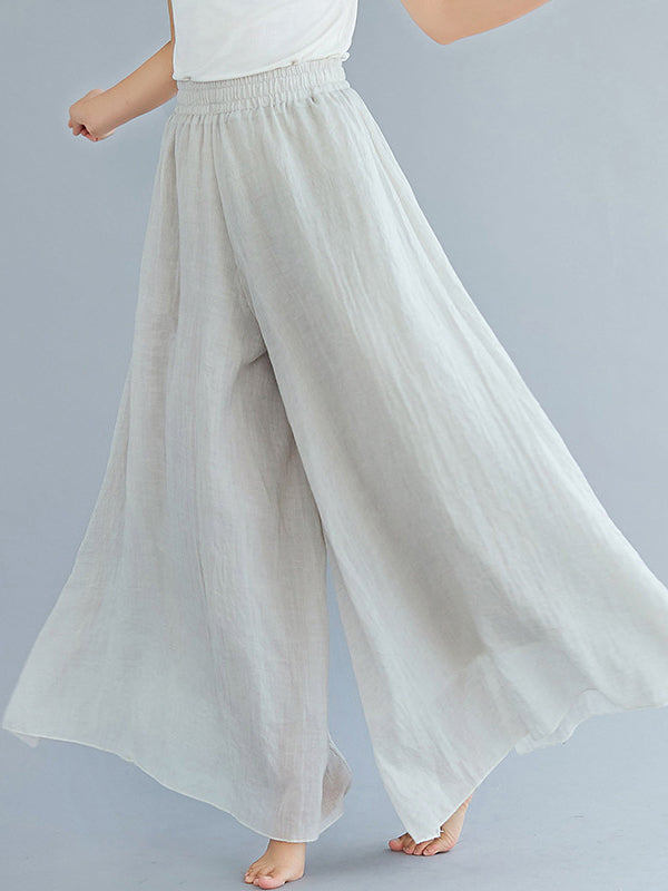 8 Colors Linen Super Loose Wide-Leg Casual Pants