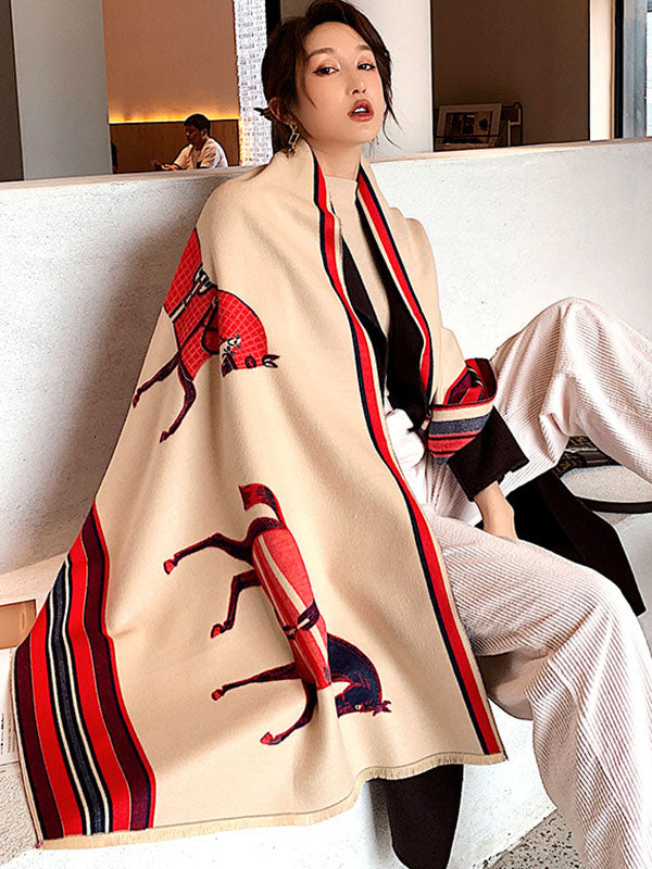 Original Warm Cartoon Print Shawl&Scarf