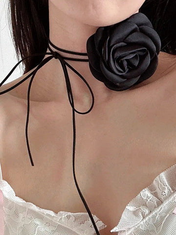 Flower Shape Lace-Up Necklaces Accessories Dainty Necklace