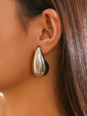 Geometric Solid Color Earrings Accessories