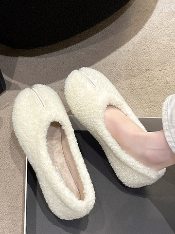 Shallow Cut Split-Joint Split-Toe Flat Shoes