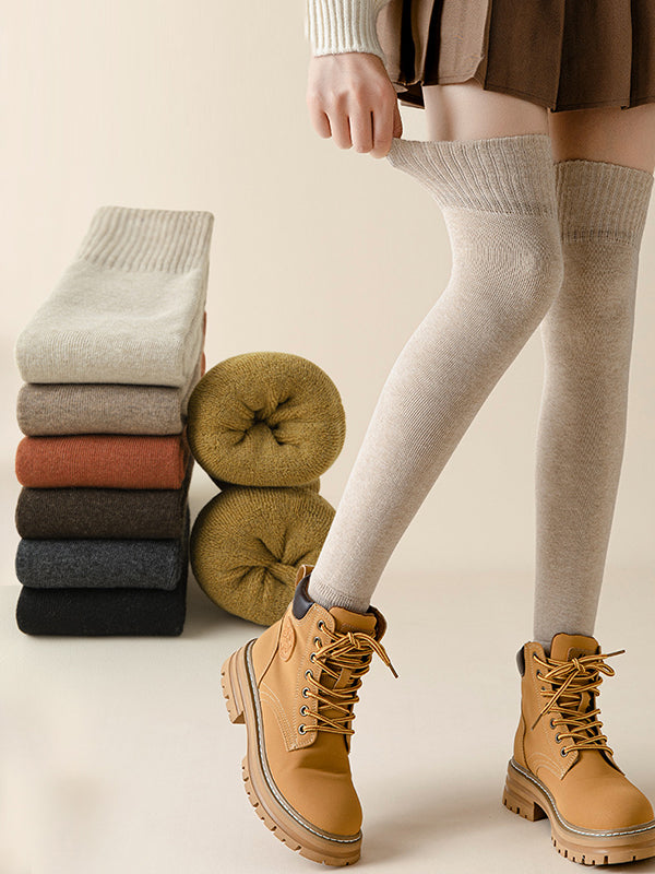 Casual Skinny Keep Warm Solid Color Leg Warmers Accessories