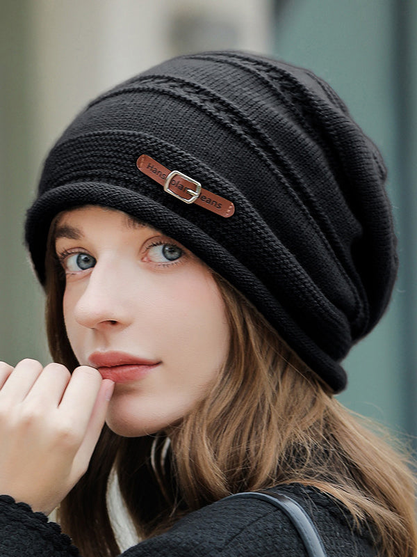 Buckle Keep Warm Knitted Hats