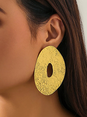 Geometric Solid Color Drop Earrings