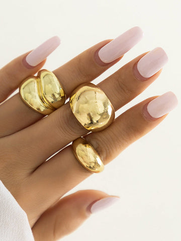 Adjustable Geometric Rings Accessories