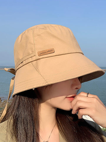 Lace-Up Wide Side Sun-Protection Hats&Caps Fisherman Hat