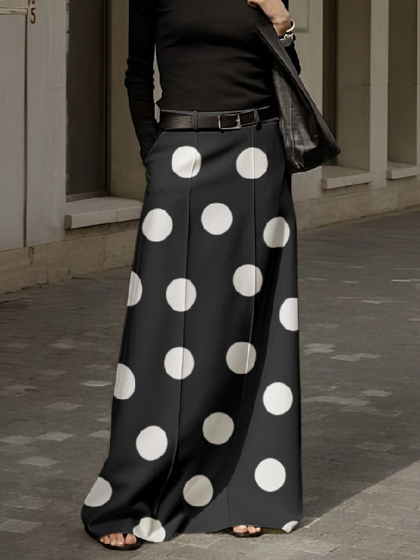 High Waisted Polka Dot Skirts Bottoms