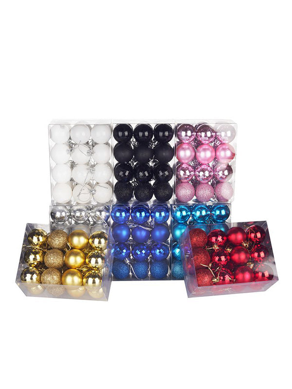 24Pcs Colorful Ball Christmas Tree Decoration