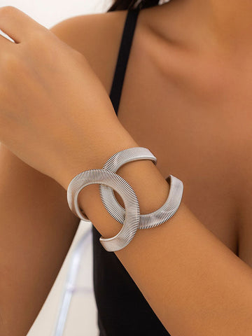 Geometric Hollow Snake Chain Solid Color Bracelet Accessories