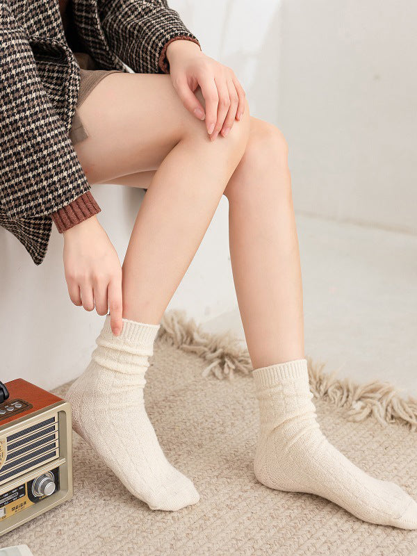 Elasticity Solid Color Split-Joint Socks