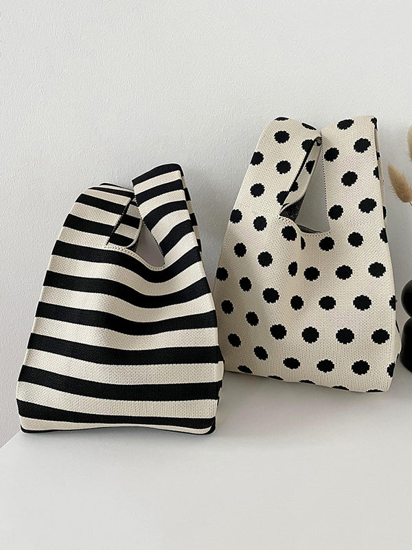 Original Creation Weave Striped Polka-Dot Bags Accessories