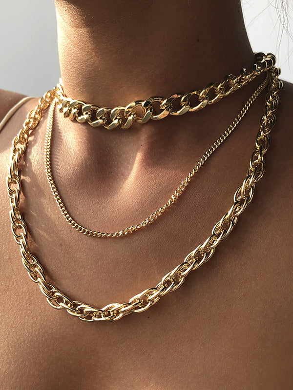 Original Cool Multi-Layered Chains Necklace