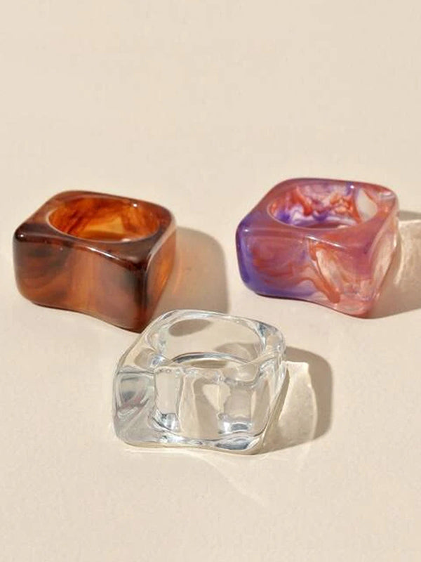 Stylish Vintage 7 Colors Irregular Geometry Ring