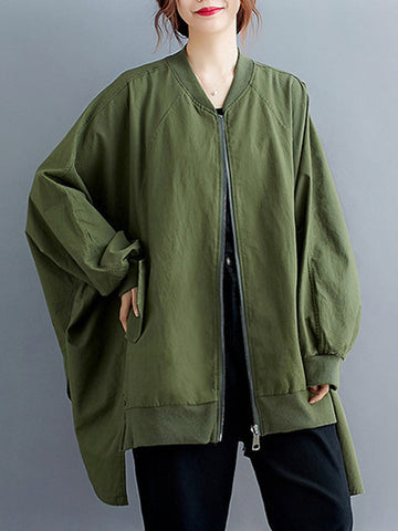 Original Solid Irregularity Flight Jacket