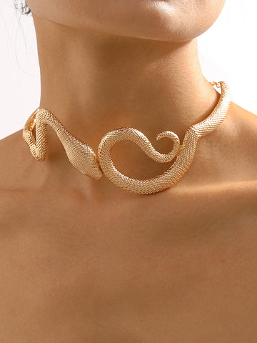 Snake Shape Solid Color Necklaces Accessories