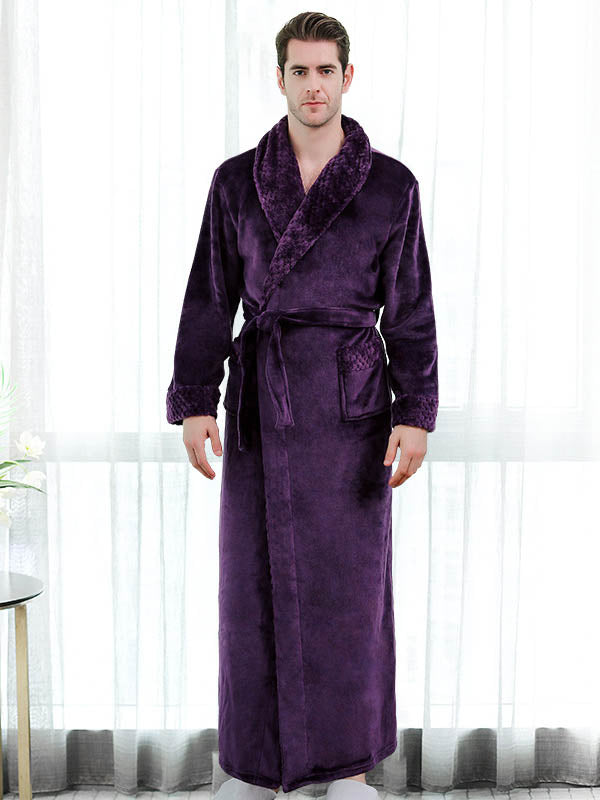 Comfortable Solid Warm Pajama Robe