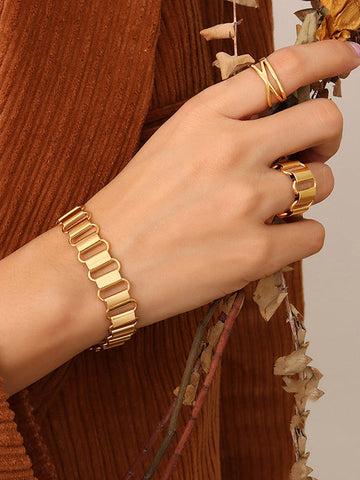 Chains Hollow Solid Color Bracelet Accessories