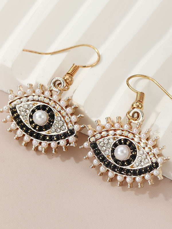 Contrast Color Eye Shape Earrings Accessories Drop Earrings