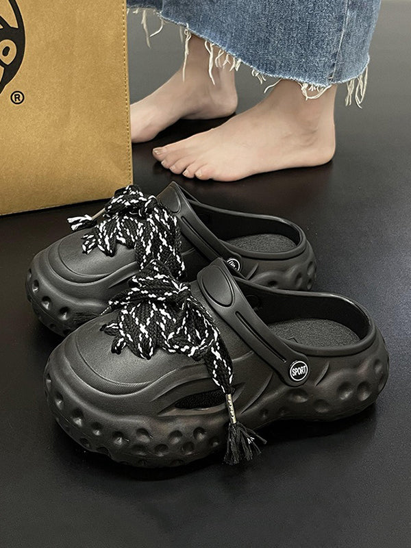 Hollow Round-Toe Slider Sandals Crocs