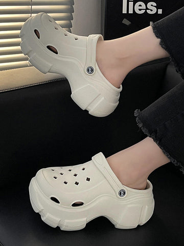 Hollow Round-Toe Slider Sandals Platform Shoes Crocs