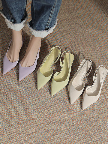 Solid Color Sandals Pumps